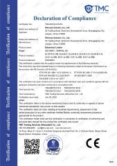 Electronic Locker Declaration of Compliance certificate from Winnsen Industry Co., Ltd.