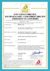 Spectrophotometer certificate from Infitek Co., Ltd.