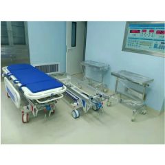 Multifunction Adjustable Medical Stretcher Hospital Emergency Manual Patient Transport Trolley - Image 2