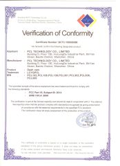 FCC certificate from Pcl Technology Co., Limited