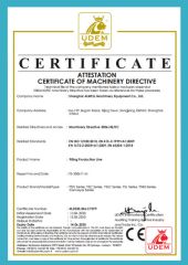 CE certificate of Shanghai ALWELL Machinery Equipment Co., Ltd. – certificate photo, supplier certificates section