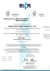 FSC certificate from Raymond Ningbo Industrial & Trading Co., Ltd.