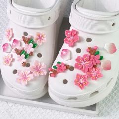 Cute Quality Flower Set DIY Croc Charms Shoe Decorations Style Flower Origin China Model NO. S-139 Trademark Custom HS Code - Image 1
