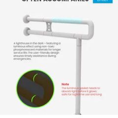 ABS Encased Grab Bar with Elastic TPE Layer & Internal Rib Structure - Shandong Guard Zenith International Trade Co., Ltd.