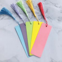 Paper & Plastic Bookmarks with Ribbon Classical Blank Calligraphy Cardboard for DIY Classroom Project School Crafts Gift Tags - Image 2