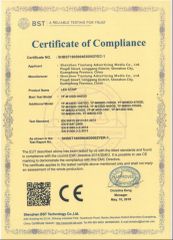 Certificate of Compliance certificate from Shenzhen Tianlang Advertising Media Co., Ltd.
