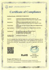 ROHS Certificate certificate from Hangzhou Paishun Rubber and Plastic Co., Ltd.