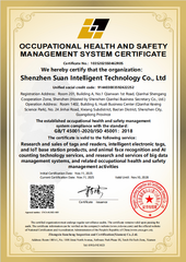 ISO45001: 2018 certificate from Shenzhen Suan Intelligent (Eartaghome) Technology Co.,Ltd