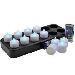 Romantic Color Changing LED Flameless Tealight Candles with Timer - Image 3