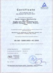 ISO 13485 Certificate certificate from Zhejiang Runlab Technology Co., Ltd.