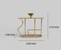 Golden Polished Metal Ram Diya Design Ram Color Golden Material Iron Weight 100gram Finish Polished Item Code ASD-0041 Size 1.50x5.25x4.75 - Image 3