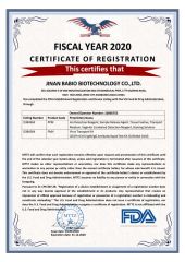 Vtm FDA certificate from Jinan Babio Biotechnology Co., Ltd.