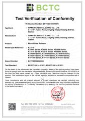 CE certificate of Xiamen Kabasi Electric Co., Ltd. – certificate photo, supplier certificates section