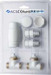 15mm Straight Radiator Valve White Paint Origin China HS Code 8481804090 Model NO. RV1512-WP Trademark COMFORT / OEM Production Capacity 100000000 - Image 6