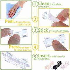 Plastic Transparent 20 pcs CORD WIRE CABLE CLIPS Size 4 mm Color Transparent Clip Material Plastic Material BPA Free - Image 6
