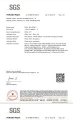 SGS certificate from Qinghe Pangu Sealing Technology Co., Ltd.
