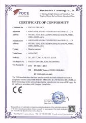 CE for shearing machine certificate from Anhui Aoxuan Heavy Industry Machine Co., Ltd.