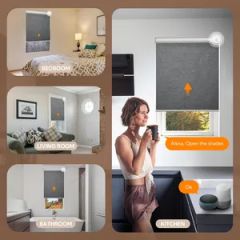 Automatic Electric Motorized Remote Control Windows Blackout Roller Blinds - Image 2