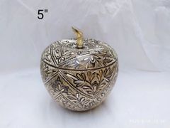 Size/Diameter: 6 Inch Designer Apple Brass Bowl Size/Diameter 6 - Image 1