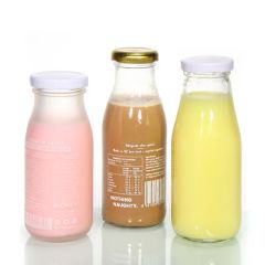 Round Milkshake Bottle for Yoghurt and Beverages with Custom Label - Image 5