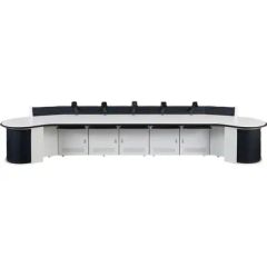 Office Furniture Display Support Workstation LED Light Command Center Computer Console Desk Security Operating Platform Tables - Image 4