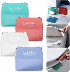 Plastic Toilet Seat Lifter Color White Shape Square Material Plastic Installation Method Self-adhesive 3m Tape Comfort Level More Comfortable Riding - Image 4