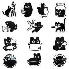 Cartoon Black PVC Soft Rubber Cute DIY Shoe Decorations Origin China Material PVC Style Cartoon Model NO. S-140 Trademark - Image 6