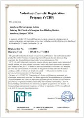 FDA certificate from Jiangsu Miaohong Environmental Protection New Material Co., Ltd.
