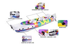 Inflatable Toy Canoe Inflatable Fishing Kayak for 3 Person Using - Image 4