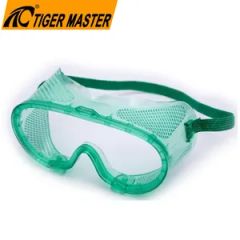 Green PC Lens PVC Frame Goggles Elastic Tape Anti-Scratch Dust-Proof Safety Glasses - Heilongjiang Safer Co., Ltd.