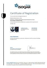 ISO 9001 Quality Management Certification certificate from Mingteng Clothing Factory Ltd.