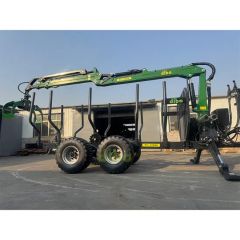Forestry Machinery Timber Forest Forestry Log Wood Crane with Forest Trailer - Image 1
