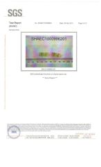 SVHC5 certificate from Evian Manufacture Co., Limited