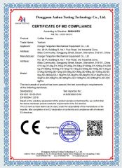 CE certificate from Dongyi Yangshan Mechanical Equipment Co., Ltd.