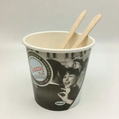 Compostable Paper Printed Ice Cream Bowl with Lid - Image 6
