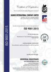 ISO9001 certificate of HANMIX INTERNATIONAL CO., LTD. – certificate photo, supplier certificates section