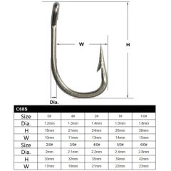 Stainless Steel Fishhook Short Handle Seahorse Bass Chapter Black Fish Fishing Hook - Image 5