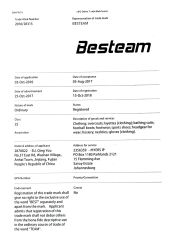 Besteam-football jersey certificate from Xiamen Junmao Technology Co., LTD