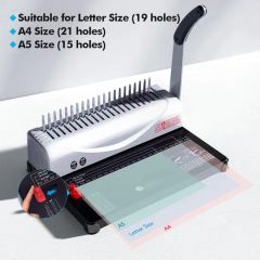 21-Hole Comb Bindings Spines Book Comb Machine for Letter - Image 2