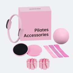 Factory Price Customized Logo Silicone Dumbbell Power Ring Yoga Mat Home Gym Fitness Set Yoga Pilates Accessories Pilates Kit - Image 1