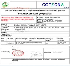PC certificate from Qingdao RuimengYuan Machinery Co., Ltd.
