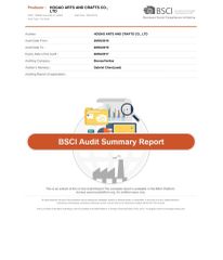 BSCI Report certificate of Quanzhou Hogao Arts and Crafts Co., Ltd. – certificate photo, supplier certificates section