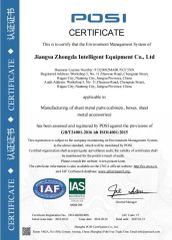 ZD certificates certificate of Jiangsu ZhongDa Intelligent Equipment Co., Ltd. – certificate photo, supplier certificates section
