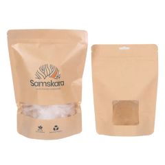 Flat - Bottom Stand - up Bags with Customizable Materials, Sizes for Coffee Beans Powders Food - Grade Plastic Zipper Packaging Bags - Image 4