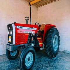 Massey Tractor 385 Wheel Tractor 85HP 4WD with Disc Plough Package Sun Canopy Gearbox & Pump - Image 1