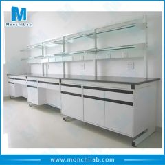 School Chemistry Lab Bench with Reagent Shelf Condition New Model NO. LFLB Guarantee 2 Years Trademark MonchiLab Customized - Image 4