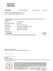 SGS CERTIFICATE certificate from Shanghai HJ Foodnbev Machinery Co., Ltd.