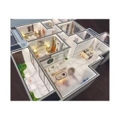 Professional Custom Modern Residential Interior Space Miniature Scale Model - Image 3