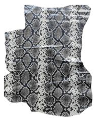Snake Print Leather Print Snake Thickness 12mm Pattern Printed Material Leather Color Black, White And Grey Usage/Application Wallet, Bag And - Image 1
