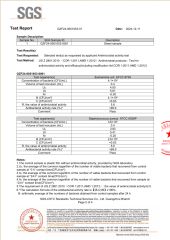 Anti-bacterial Galv.steel ceiling test report certificate from Guangzhou Season Decoration Materials Co., Ltd.